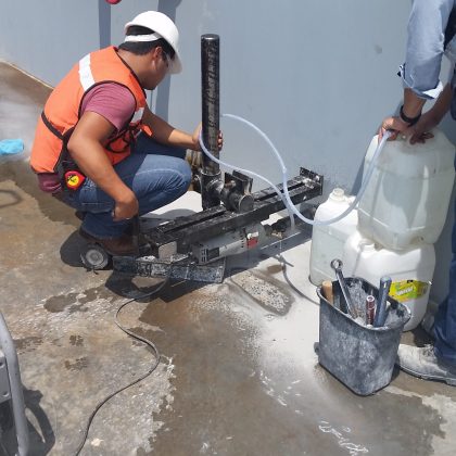 sacabocados para concreto, pruebas de concreto, sacanucleos, pruebas de laboratorio para concreto, sacabocados, saca bocados, pruebas de calidad del concreto, extracción de nucleos, corazones de concreto, núcleo de concreto,